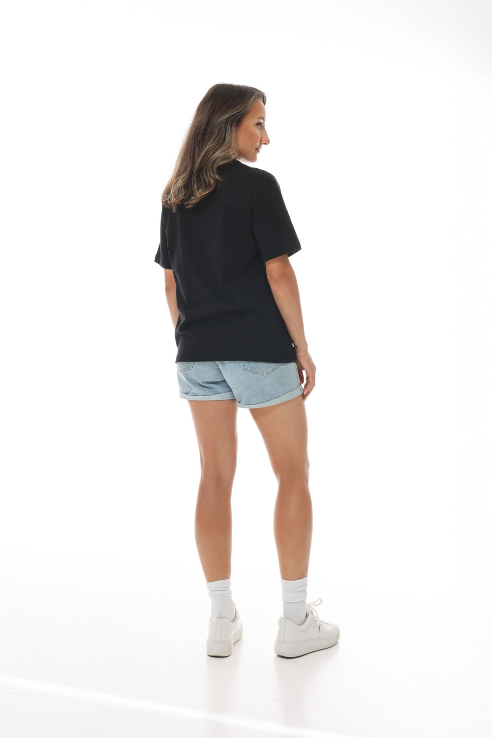 Damen T-Shirt Oversize schwarz