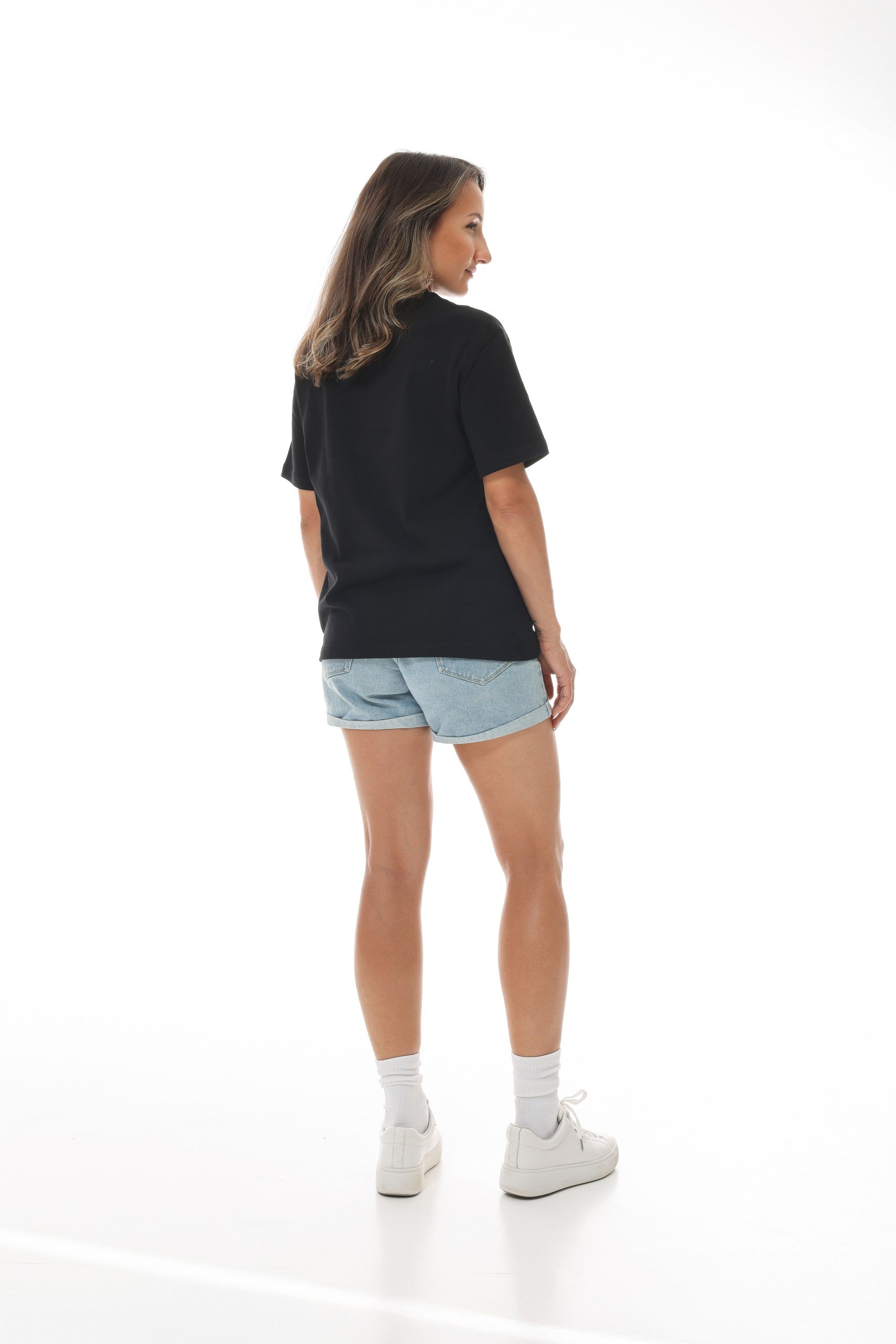 Damen T-Shirt Oversize schwarz
