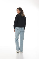 Damen Sweatshirt schwarz