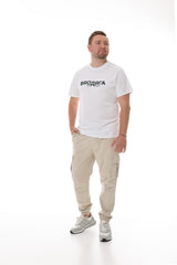 Herren T-Shirt Regular lang weiß