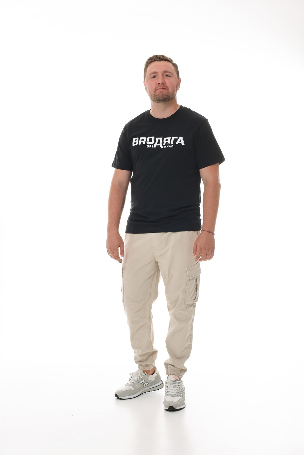 Herren T-Shirt Regular lang schwarz