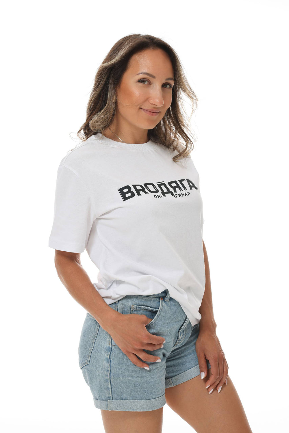 Damen T-Shirt Oversize weiß