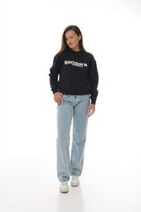 Damen Sweatshirt schwarz