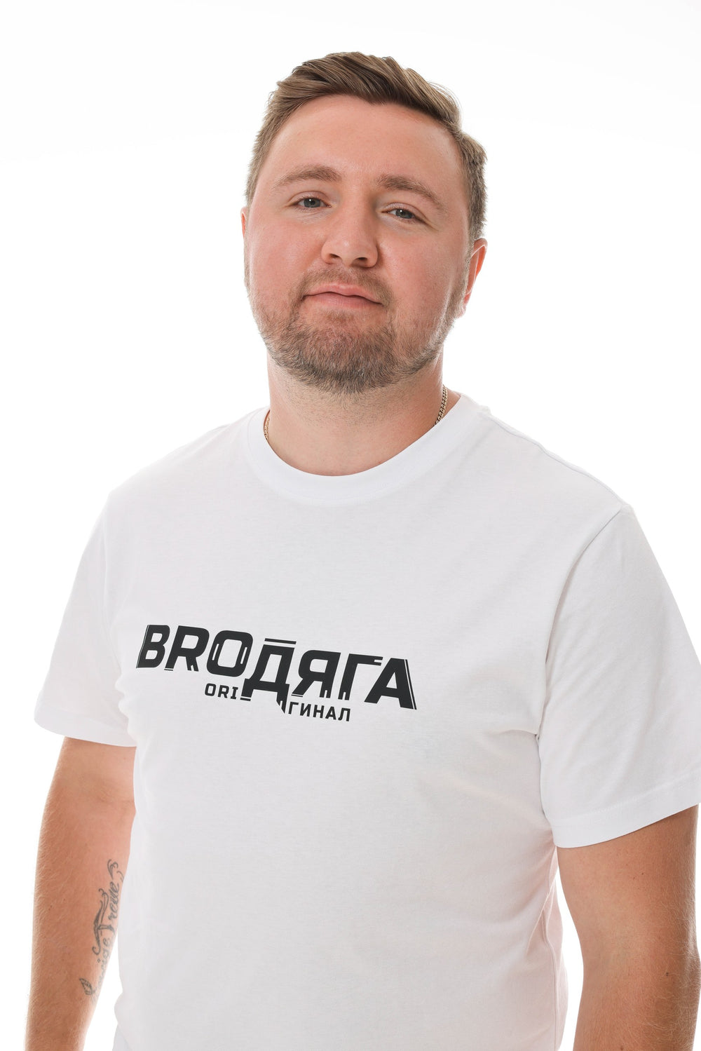 Herren T-Shirt Regular lang weiß