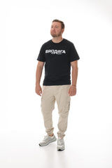 Herren T-Shirt Regular lang schwarz